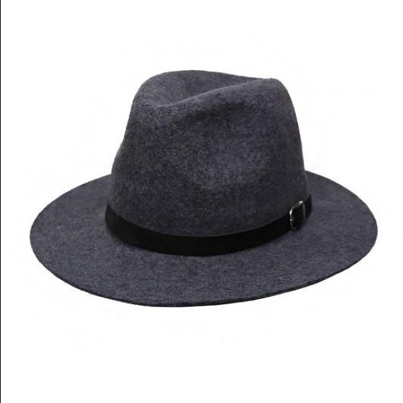 Infinity Raine Accessories - FLOPPY BRIM FEDORA HAT-CHARCOAL